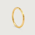 Stepping Stone Band 18KT Gold Couple Ring -Single Piece,,hi-res view 4