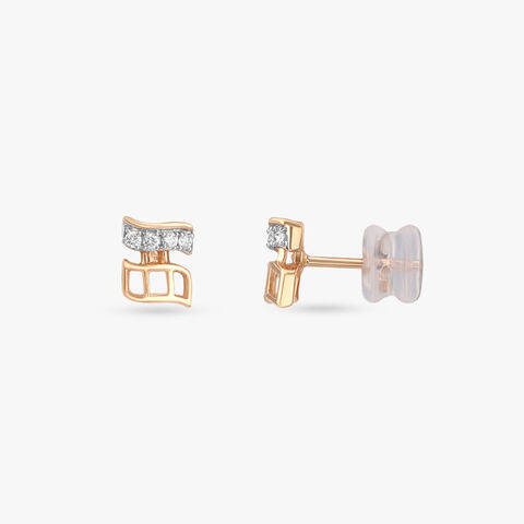 Urban Rhythm Diamond Stud Earrings