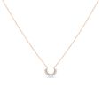 14 KT Rose Gold Floral Diamond Necklace,,hi-res view 2