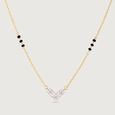 Starlight Symmetry 14Kt Gold and Diamond Mangalsutra,,hi-res view 3