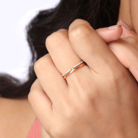 Lime Glint Diamond Ring