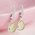Graceful Silver Hoop Earrings,,hi-res view 1