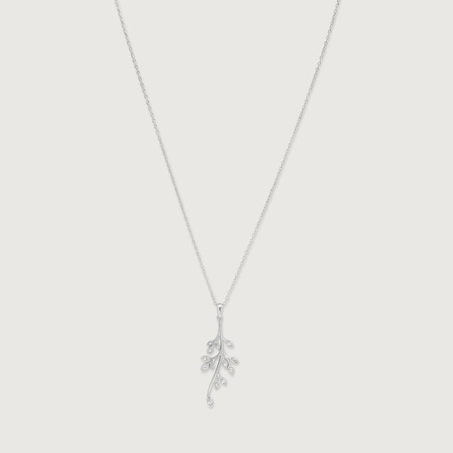 Minimal Drop Silver Necklace,,hi-res image number null