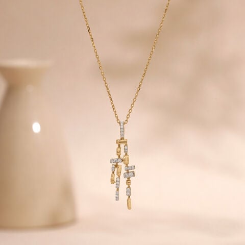 Linear Rhythm Diamond Pendant