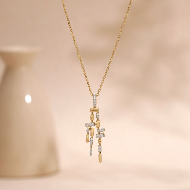 Linear Rhythm Diamond Pendant,,hi-res image number null
