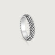 Textured Plate Silver Ring,,hi-res view 3