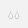 Timeless Teardrop Silver Hoop Earrings,,hi-res view 3