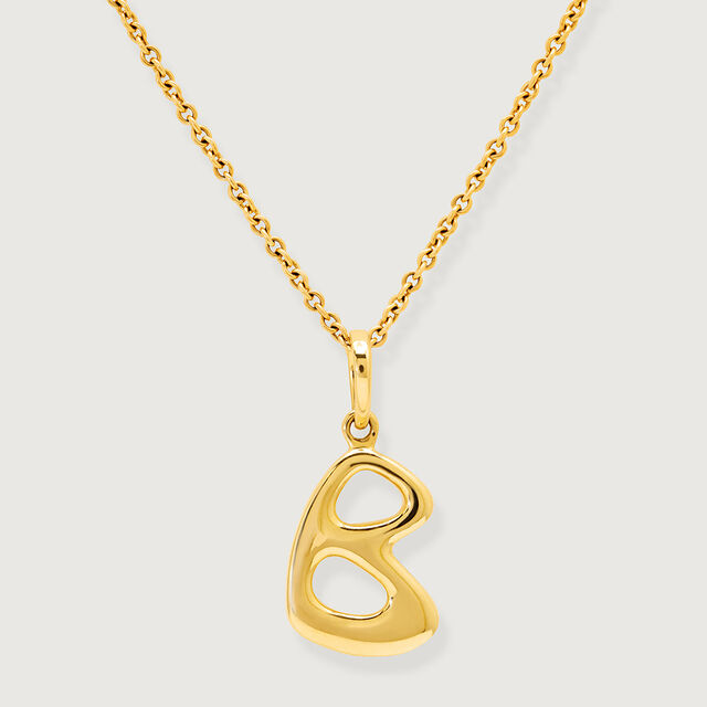 Letter Perfect 'B' Gold Pendant,,hi-res image number null