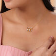 Cupid Edit 14KT Yellow & White Gold Diamond Necklace,,hi-res view 2