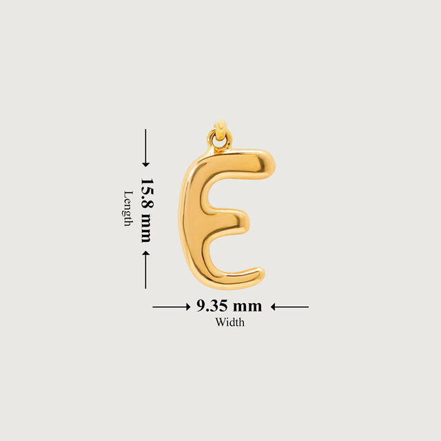 Letter Perfect 'E' Gold Pendant,,hi-res image number null