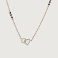 Delicate Heart Gold & Diamond Mangalsutra,,hi-res view 2