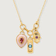 Radiant Trio-Charm 14KT Amethyst Necklace,,hi-res view 3