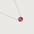 Whimsical Ladybug Silver Necklace,,hi-res view 4