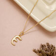 Letter Perfect 'E' Gold Pendant,,hi-res view 1