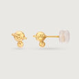 Elegant Lunar Beauty 18KT Moon-Inspired Stud Earrings,,hi-res view 4