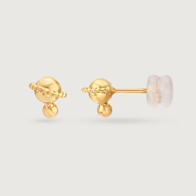 Elegant Lunar Beauty 18KT Moon-Inspired Stud Earrings,,hi-res image number null