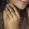 Artistic Arrow Gold & Diamond Finger Ring,,hi-res view 2