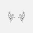 Botanical Chic Silver Stud Earrings,,hi-res view 3