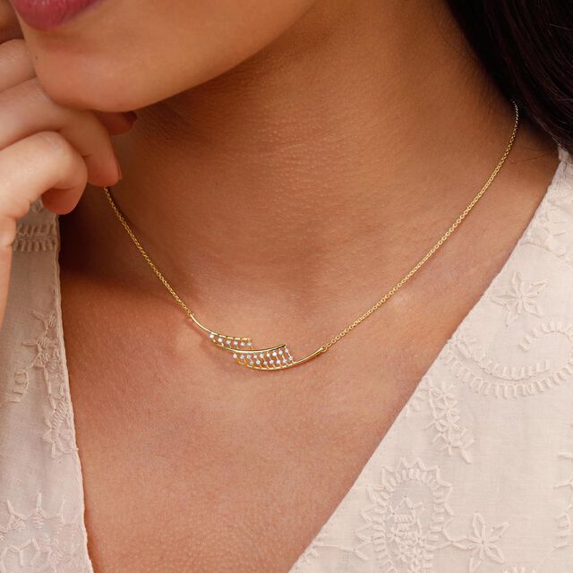 Gleaming Curve Diamond Necklace,,hi-res image number null