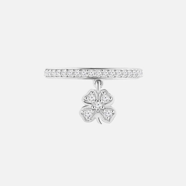 Clover Bling Silver Finger Ring,,hi-res image number null