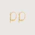 Playful Petal Diamond Hoop Earrings,,hi-res view 2