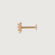Radiant Ray Gold and Diamond Nose Pin,,hi-res view 4