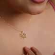 Sassy Foliage Diamond Pendant,,hi-res view 2