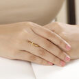Letter E 14KT Yellow Gold Initial Ring,,hi-res view 2