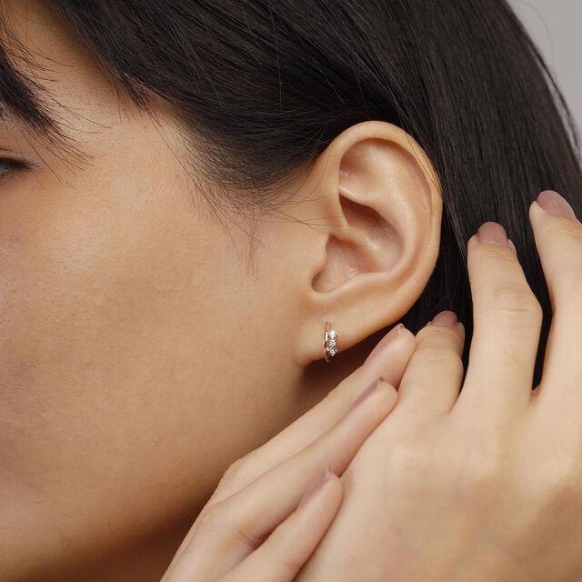 Soft Spark Diamond Hoop Earrings,,hi-res image number null