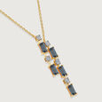 Dreamy London Blue Blaze & Diamond 14KT Necklace,,hi-res view 4