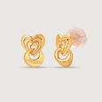 Chic Heart 14KT Pure Gold Stud Earring,,hi-res view 4