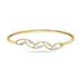 14KT Yellow Gold Creeper Chic Diamond Bangle,,hi-res view 3