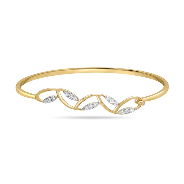 14KT Yellow Gold Creeper Chic Diamond Bangle,,hi-res image number null
