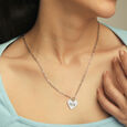 Forever Love Silver Necklace.,,hi-res view 2