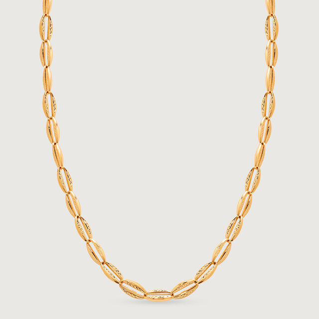 Gleaming Contour 18KT Gold Chain,,hi-res image number null