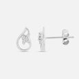 Intricate Teardrop Silver Stud Earrings,,hi-res view 4