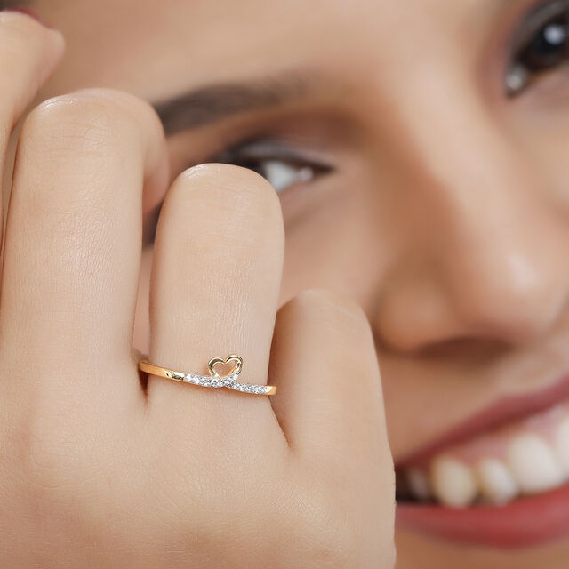 14KT Yellow Gold Unique Relationships Diamond Ring,,hi-res image number null