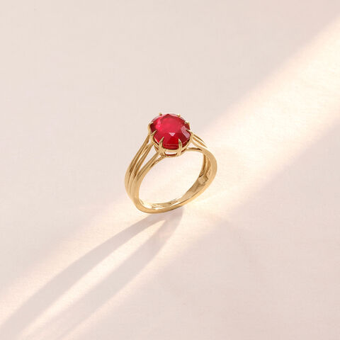Bold Contemporary Ruby Ring