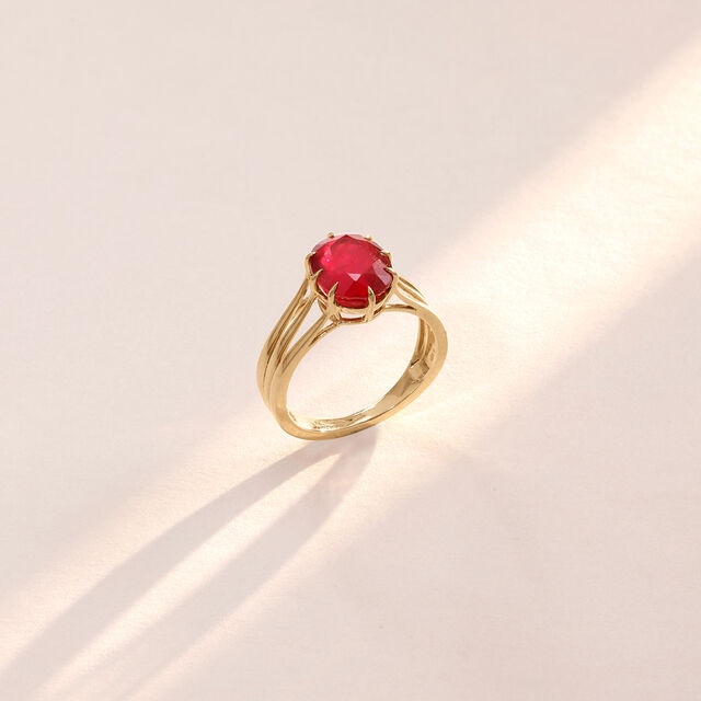 Bold Contemporary Ruby Ring,,hi-res image number null