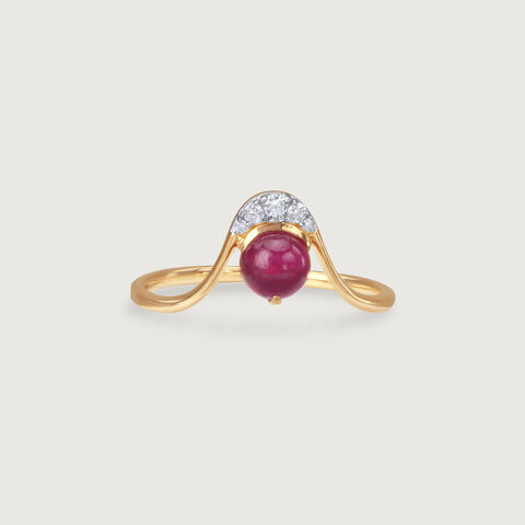 Berry Orbit Ruby & Diamond Ring