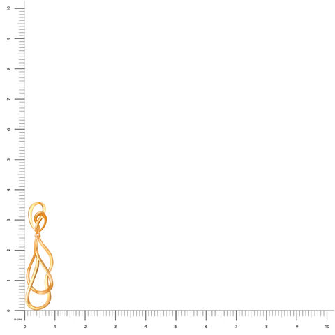 18KT Yellow Gold Music-inspired Drop Earrings