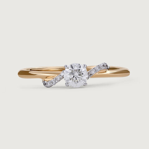 Starlit Heart 14 kt Gold & Diamond Ring