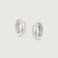 Polished Sleek Silver Earrings,,hi-res view 3