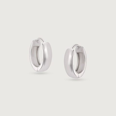 Polished Sleek Silver Earrings