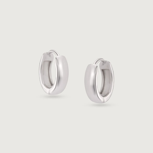 Polished Sleek Silver Earrings,,hi-res image number null