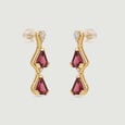 Vibrant Geometric Garnet Drop Earrings,,hi-res view 5