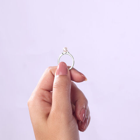 Blush Glow Silver Ring alternate view 1
