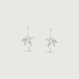 Sculpted Leaf Silver Stud Earrings,,hi-res view 5