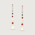 Solar Symphony 14KT Navratna Drop Earrings,,hi-res view 3