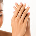 14KT White-Rose Gold Margarita Finger Ring,,hi-res view 4